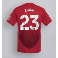 Pánský Fotbalový dres Manchester United Luke Shaw #23 2024-25 Domácí Krátký Rukáv